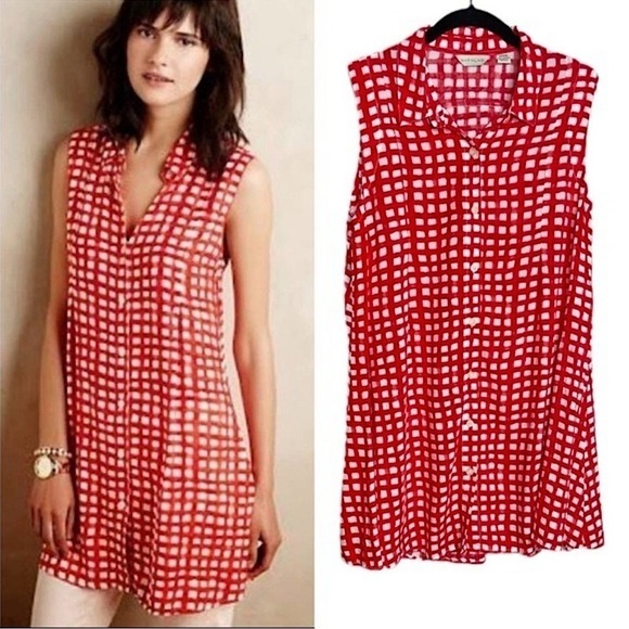Anthropologie Dresses & Skirts - Anthropologie 11:1 Tylho Percy Tunic Mini dress Gingham Plaid Windowpane women L